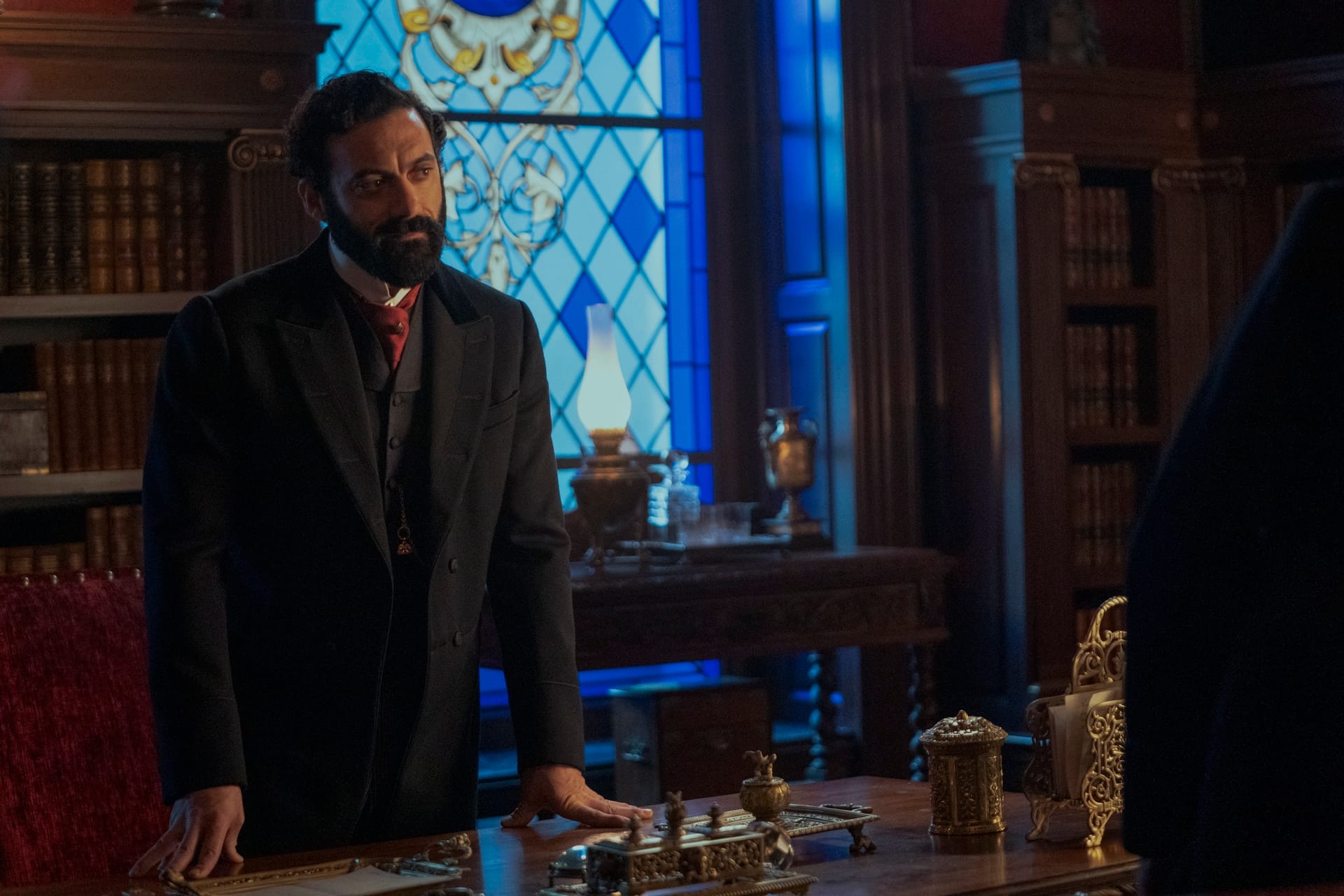 George Russell in his study