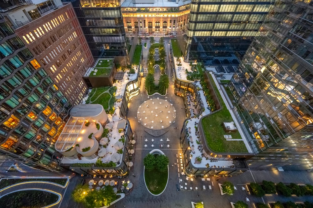 Aerial view of Manhattan West