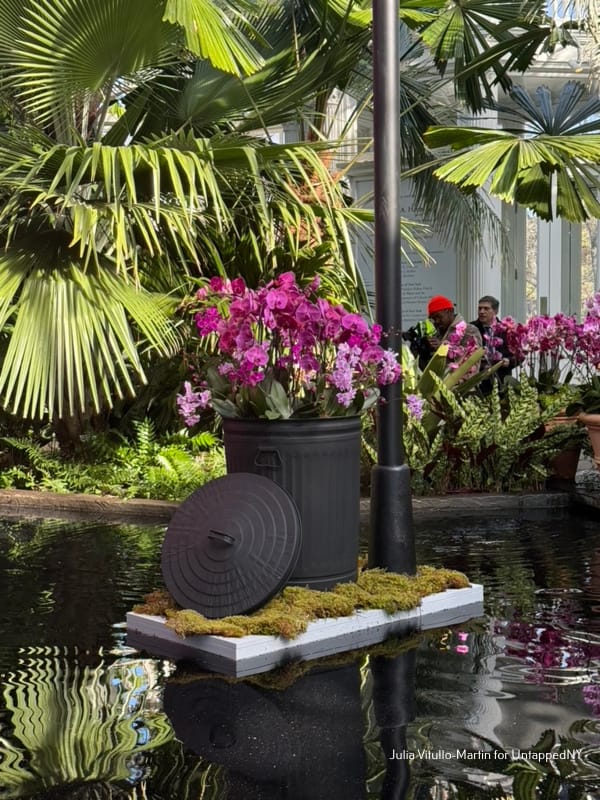 Mr. Flower Fantastic's Trash Can at NYBG Orchid Show