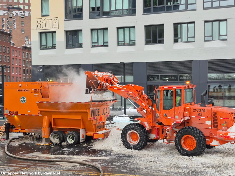 Snow melters at work in NYC