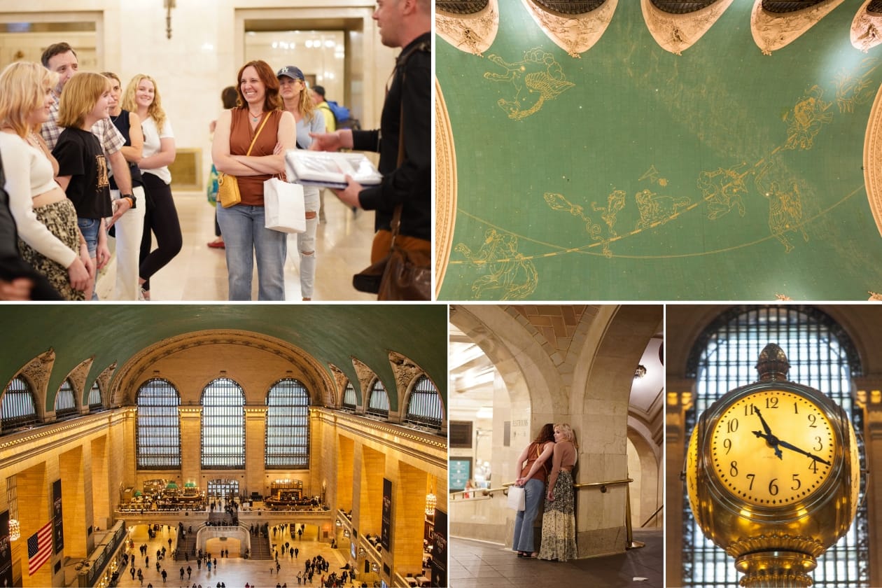 Collage of Grand Central tour photos