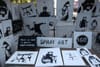 Banksy in NYC Day 13: Spray Art for Sale Ignored in a Stall at Central Park