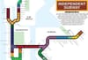 Fun Maps: NYC’s IND Subway System Mapped According to Original Color Code