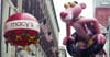 Vintage photo of a pink panther parade balloon