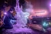 See Photos of Live Ice Carving of Sea Creatures