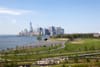 A view of the lower Manhattan skyline from Governors Island