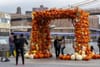 Thanksgiving pumpkin arch photo op