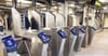 subway turnstiles with contactless payment system