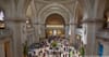 An overhead image of the interior lobby at the Met Museum