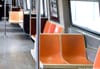Orange subway seats