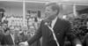 JFK speaks in front of Gracie Mansion