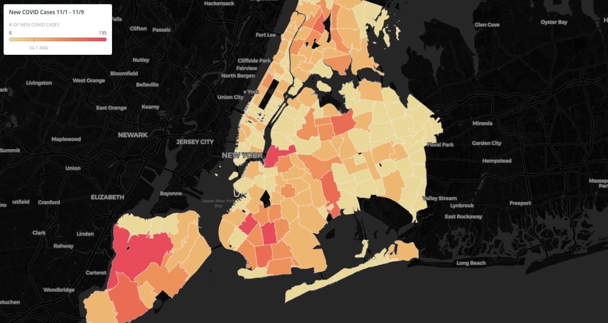 Interactive Map of COVID Cases Shows NYC's Hotspot Zip Codes Untapped