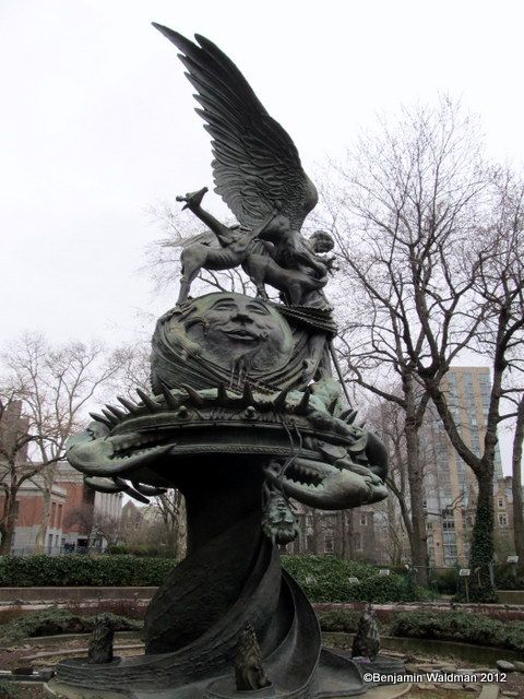 Peace Fountain-Cathedral St John the Divine-Decapitated Satan-Giraffes-DNA-NYC-2