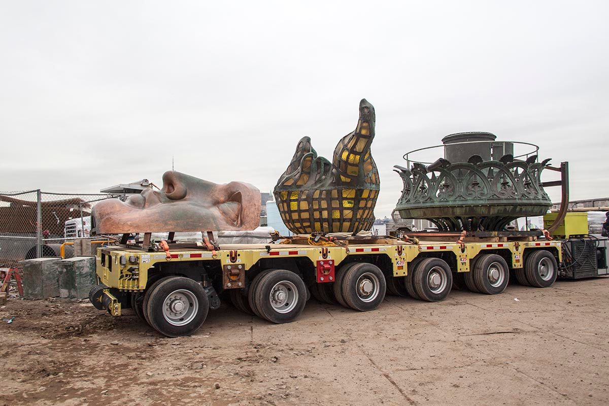 Statue of Liberty's Original Torch Moved into New Museum on